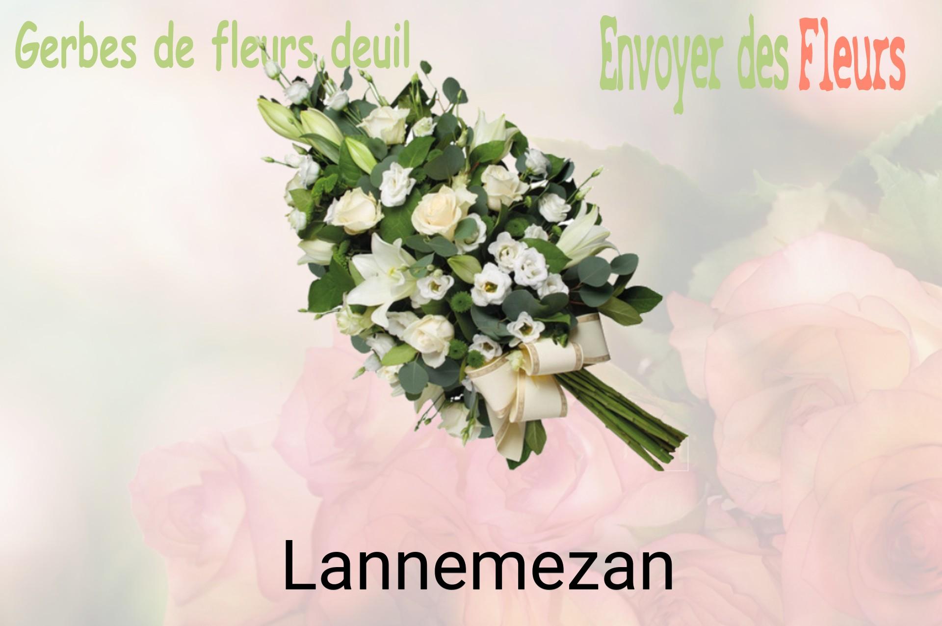 Gerbe de fleurs de deuil livrée à Lannemezan